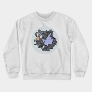 merida in my urban mind ecopop city location project map Crewneck Sweatshirt